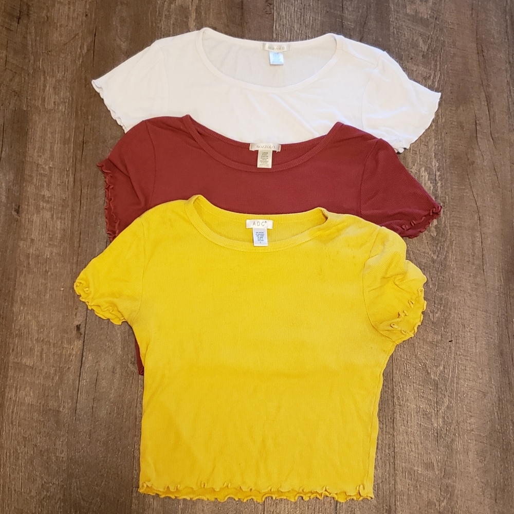 BUNDLE 3/$20 ribbed crop tops